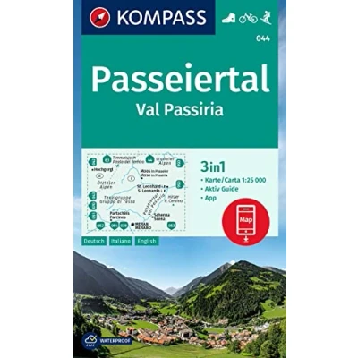 Abbildung von KOMPASS Wanderkarte 044 Passeiertal / Val Passiria 1:25.000: 3in1 Wanderkarte, mit Aktiv Guide inklusive Karte zur offline Verwendung in der App. Fahrradfahren. Skitouren.