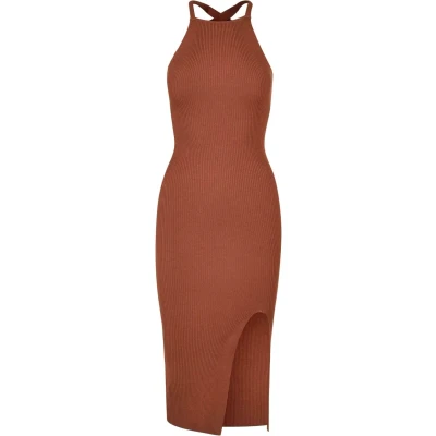 Abbildung von Urban Classics Strickkleid, Damen, Größe: Large, Terracotta