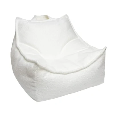 Abbildung von MEOWBABY Sitzsack Eckig für Kinder Sitzpouf Kindermöbel Indoor Beanbag, Boucle, Weiß