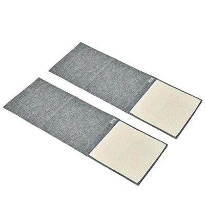 Abbildung von 2er Kratzmatte Kratzschutz Sofa Sisal Kratzteppich für Katze Sessel Couch Katzenkratzmatte Beige+Gra