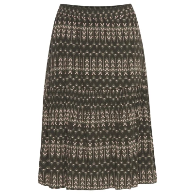Abbildung von Fransa Frbatribe 5 Skirt Alinienrock, Damen, Größe: XXL, Green ink mix