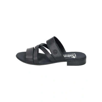 Abbildung von Rieker Pantolette flach, Damen, Größe: 37, schwarz Schuhe