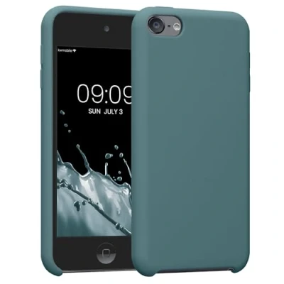 Abbildung von kwmobile Schutzhülle kompatibel mit Apple iPod Touch 6G / 7G (6. und 7.Generation) Hülle Silikon gummiert Cover Case in Arctic Night
