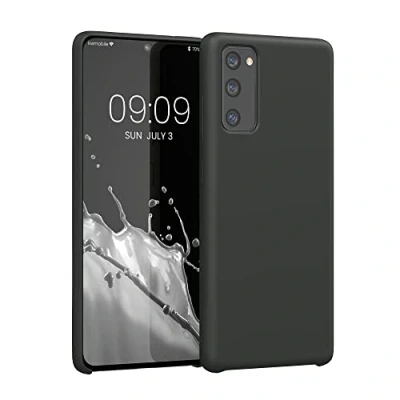 Abbildung von kwmobile Hülle kompatibel mit Samsung Galaxy S20 FE Silikon Handy Case Handyhülle weiche Oberfläche kabelloses Laden Schwarz matt