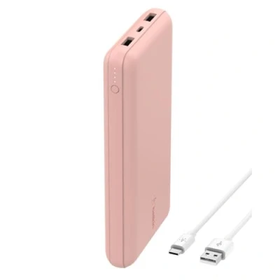 Abbildung von Belkin BoostCharge 20.000mAh Powerbank 15 Watt zum Laden von 3 Geräten Powerbank, 1x USB C, 2x A, Power für bis zu 78 Stunden