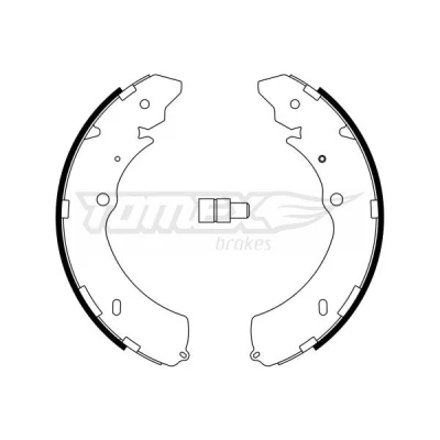 Abbildung von TOMEX brakes TX 23 28 Bremsbacken Hinterachse 300 46 ISUZU: D Max II Pickup, 1 Pritsche / Fahrgestell