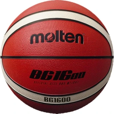 Abbildung von Molten BG1600 Basketball, für drinnen und draußen, Gummi, Größe 6, orange/elfenbeinfarben, geeignet Jungen im Alter von 12, 13, 14 Mädchen Erwachsene, 32