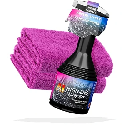 Abbildung von detailmate Dr. Wack A1 HIGH END Spray Wax 500 ml + 2x Edgeless Mikrofasertuch Autoshampoo (Reinigungsmittel, Wasch Reinigungsset, Aussen)