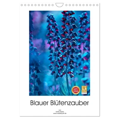 Abbildung von Blauer Blütenzauber (Wandkalender 2025 DIN A4 hoch), CALVENDO Monatskalender