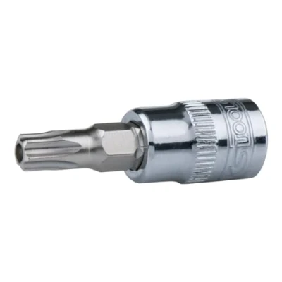 Abbildung von KS TOOLS 918.1475 Steckschlüsseleinsatz DIN3120, ISO1174 TB30 Chrom Vanadium Stahl mit Stirnlochbohrung, Torx gerändelt