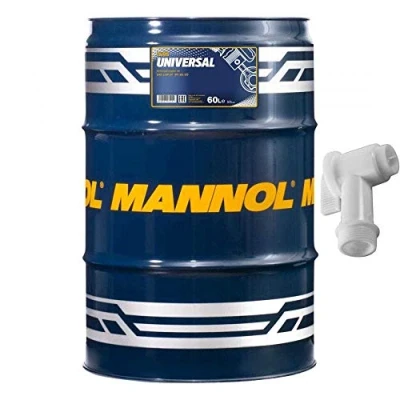Abbildung von 60 Liter MANNOL Universal 15W 40 Motoröl API SN/CH 4 inkl. Auslaufhahn SAE 40API