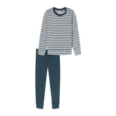 Abbildung von Schiesser Casual Essentials Nachtwäsche Set, Damen, Größe: 38, Jeansblau