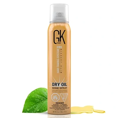 Abbildung von GK Hair Global Keratin Dry Oil Shine Spray 115 ml for Styling Light Weight Moisturising with Natural, Coconut and Jojoba Oils Instant Sun Protection