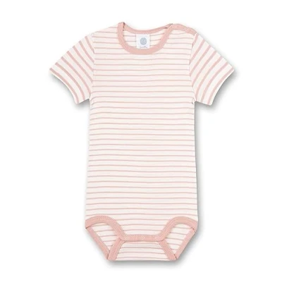 Abbildung von Sanetta Body Kurzarm Rosa Ringel Hochwertiger und nachhaltiger für Mädchen aus Bio Baumwolle. Baby 086