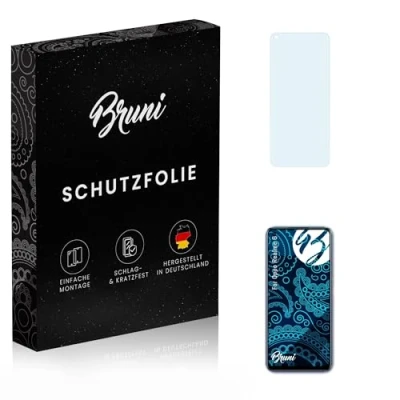 Abbildung von Bruni Schutzfolie kompatibel mit Oppo Realme 6 Folie, glasklare Displayschutzfolie (2X)