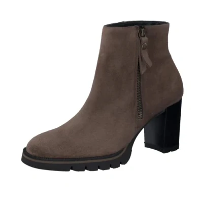 Abbildung von Paul Green Damen Stiefelette, Frauen Ankle Boots,halbstiefel,Kurzstiefel,uebergangsschuhe,uebergangsstiefel,reißverschluss,Braun (Earth),40 EU / 6.5 UK