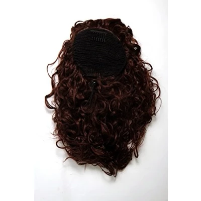 Abbildung von WIG ME UP NC002 33 Haarteil Pferdeschwanz Zopf 2 Klammern &amp; Gummizug super Volumen Locken Mahagonibraun ca. 45 cm