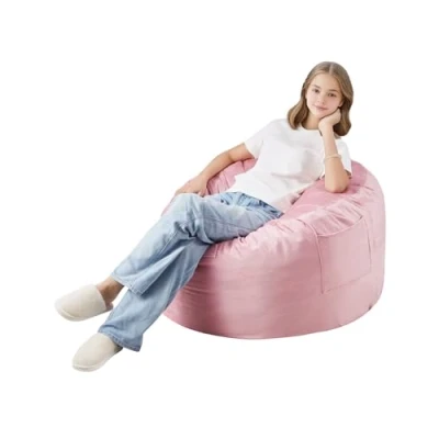 Abbildung von VEVOR Sitzsack Sitzkissen Bean Bag Gamer Kissen Sessel Rosa 89x89x56cm Abnehmbar