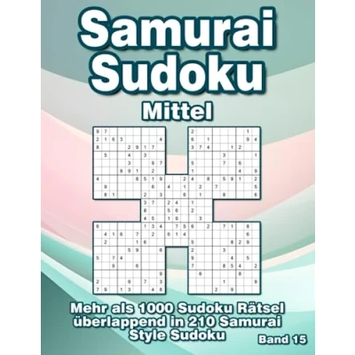 Abbildung von Samurai Sudoku Mittel für Erwachsene: 210 Style Rätsel