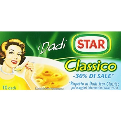 Abbildung von 3x Star classico dado brodo Suppenwürfel Brühe klassisch 30% Salz 10 pz