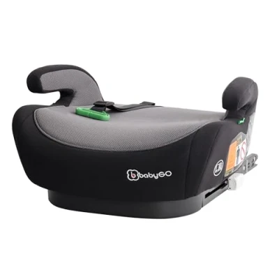 Abbildung von babyGO Sitzerhöhung Bursa IV nach neuer I Size Norm Kindersitzerhöhung mit verstellbarem Isofix Kindersitz/Autositz für Kinder (125 150 cm) Schwarz