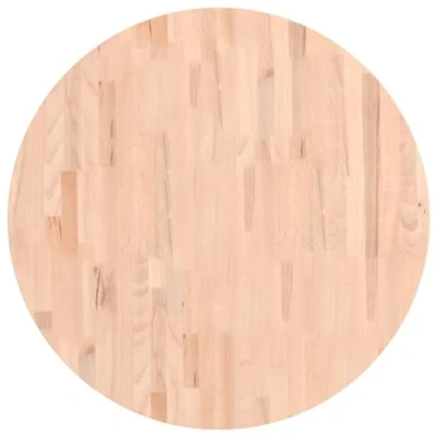 Abbildung von vidaXL Tischplatte, Holzplatte Holztischplatte Rund, Ersatzplatte Platte für Beistelltisch Bartisch, Massivholztischplatte Esstischplatte, Ø80x1,5 cm Massivholz Buche