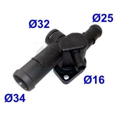 Abbildung von MEAT &amp; DORIA 93241 Flansch VOLKSWAGEN: Golf 5 Schrägheck, 6, Plus / Crossgolf, AUDI: A3 Sportback, SKODA: Octavia 2 Combi