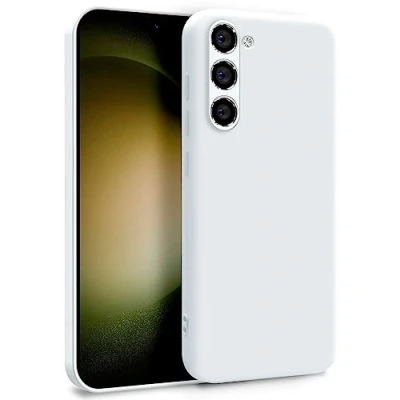 Abbildung von MyGadget Hülle für Samsung Galaxy S23 Zweilagige Handyhülle mit Kameraschutz Cover Innenfutter &amp; Silikon außen Weiß