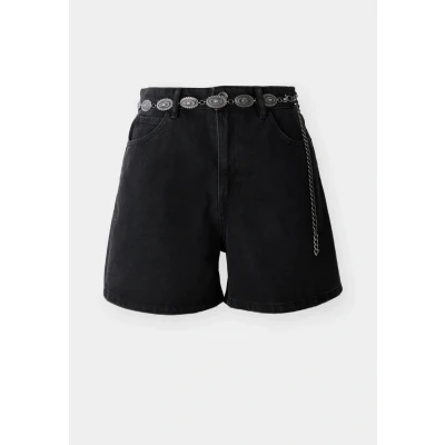Abbildung von ONLY Onlvega Western BELT Jeans Shorts, Damen, Größe: XS, Washed black