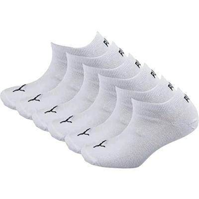 Abbildung von Puma Unisex Sneaker Plain 6 PACK Sportsocken, Größe: 35 38, White