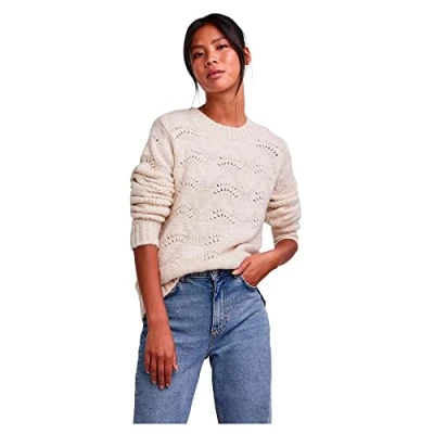 Abbildung von Pieces Bibbi Strickpullover, Damen, Größe: XS, Whitecap gray