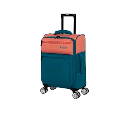 Abbildung von it luggage Duo Tone 55,9 cm Softside Handgepäck Spinner mit 8 Rädern, Pfirsich/Sea Teal, 22&quot;, Handgepäck, zweifarbig, cm, Rollen