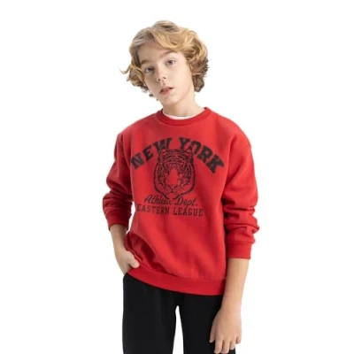Abbildung von DeFacto Jungen Sweatshirt Bequeme Sweatshirts für Kinder Stylische Pullover und Fleecepullover