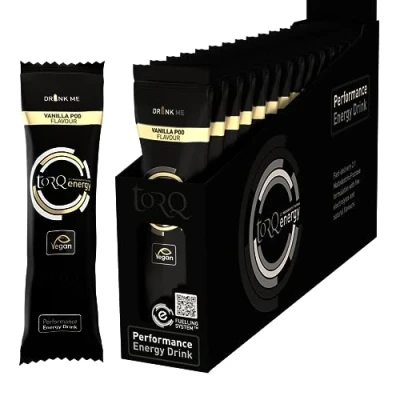 Abbildung von Torq Energy Drink Vanilla Isotonic Powder Electrolyte Drinks High Carbohydrates 30g per 500ml and Sodium Single Serve Packs Box of 15