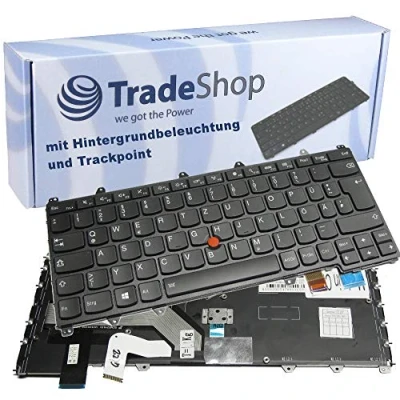 Abbildung von Trade Shop Laptop Notebook Tastatur kompatibel mit Lenovo ThinkPad Yoga 260 (20FD, 20FE, 20GS, 20GT), 260S, 460, 370, X380 Hintergrundbeleuchtung
