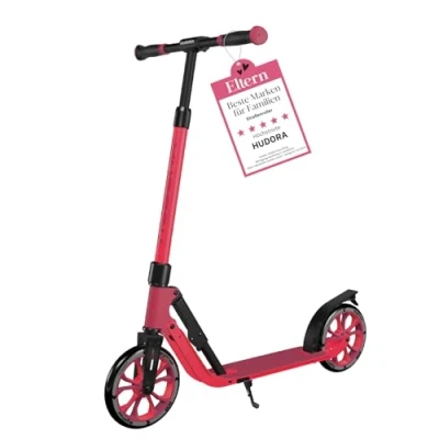 Abbildung von HUDORA BigWheel® 205 Advanced Scooter Komfortabler Aluminium Roller für bis zu 100kg Tretroller Höhenverstellbar &amp; zusammenklappbar Kick Kinder/Jugendliche Erwachsene Salsa