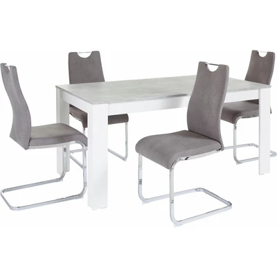 Abbildung von Homexperts Essgruppe &quot;Zabona&quot;, (Set, 5 tlg.), 4 Stühle und 1 Tisch
