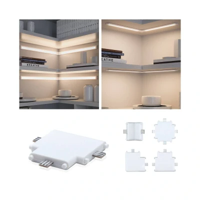 Abbildung von Paulmann 99965 Möbelleuchte Clever Connect T Verbinder Border 12V Schrankleuchte Weiß matt Schranklicht Kunststoff Küchenlampe