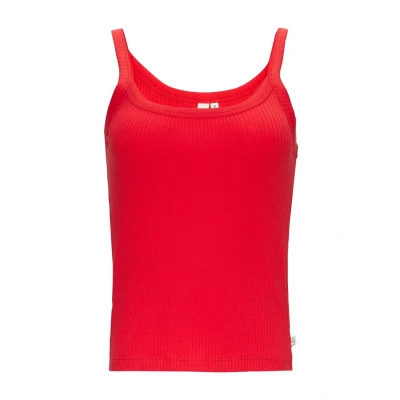 Abbildung von QS Slimfit Top, Damen, Größe: Large, Chilirot