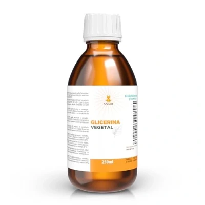 Abbildung von 250 ml Glycerin (USP), Reinheit +98% (pflanzliches Glycerin). Haut, Haare, Hände. Natürliches Glycerin.