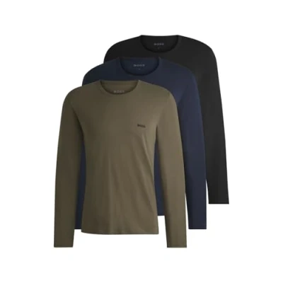 Abbildung von BOSS Unterziehshirt Classic T Shirt Long Sleeve (3 St) mit fein geripptem Rundhalsausschnitt