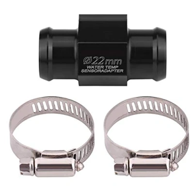 Abbildung von Keenso Motorrad Temperatursensor Adapter Manometer Aluminium Wassertemperatur Meter Gauge Joint Kühler Sensor mit 2 Klemmen