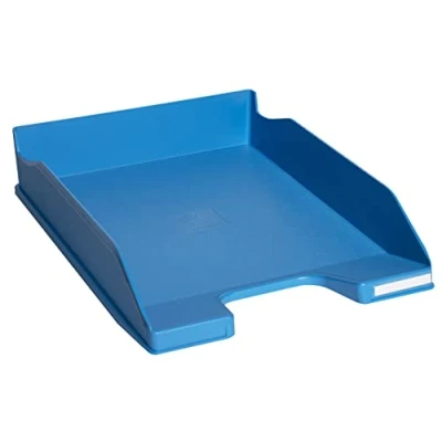 Abbildung von Exacompta 11365D Premium Briefablage Combo Midi DIN A4. Idealer Briefkorb für Ihre Organisation. Robuster und stapelbarer Ablagekorb Blauen Engel zertifiziert Forever Young blau