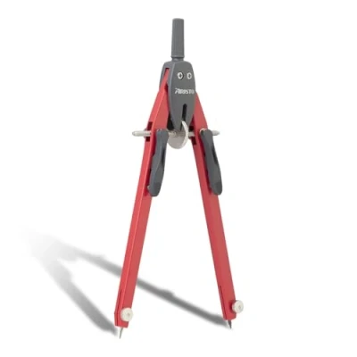 Abbildung von Aristo AR552812 20 BTS Schnellverstellzirkel mit unverstellbaren Zirkelschenkeln (Kreise bis 340mm Durchmesser, Zinkdruckguss, 2 Ersatzminen und Ersatznadel) lava