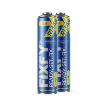 Abbildung von FIXFY 2 in 1 2X R134a Gaswechsel mit Öl Set für Klimaanlagen 500 ml, Selbstbefüllung der Klimaanlage Autos 19952016