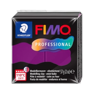 Abbildung von STAEDTLER FIMO professional 8040 ofenhärtende Modelliermasse, speziell für Profis und Künstler, Einzelprodukt violett, 61