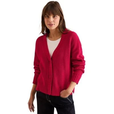 Abbildung von Cecil MIT Struktur Strickjacke, Damen, Größe: XL, Rot