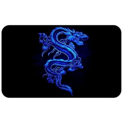 Abbildung von Silent Monsters Mauspad 240 x 200 mm Stoff Mousepad Blauer Drache rutschfest für Gaming Büro Office Homeoffice 24 20 cm Mouse Pad Mat Mausunterlage klein alle Maus Arten
