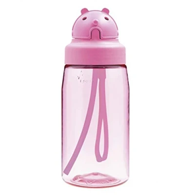 Abbildung von Laken OBY Kids Tritan Kinderflasche, Kappe mit Strohhalm 0,45L Pink