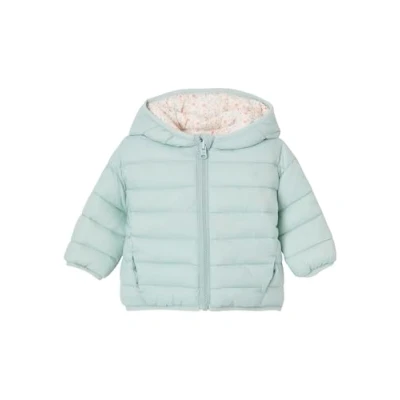 Abbildung von Vertbaudet Wendbare Baby Light Steppjacke mit Recycling Polyester graublau 80